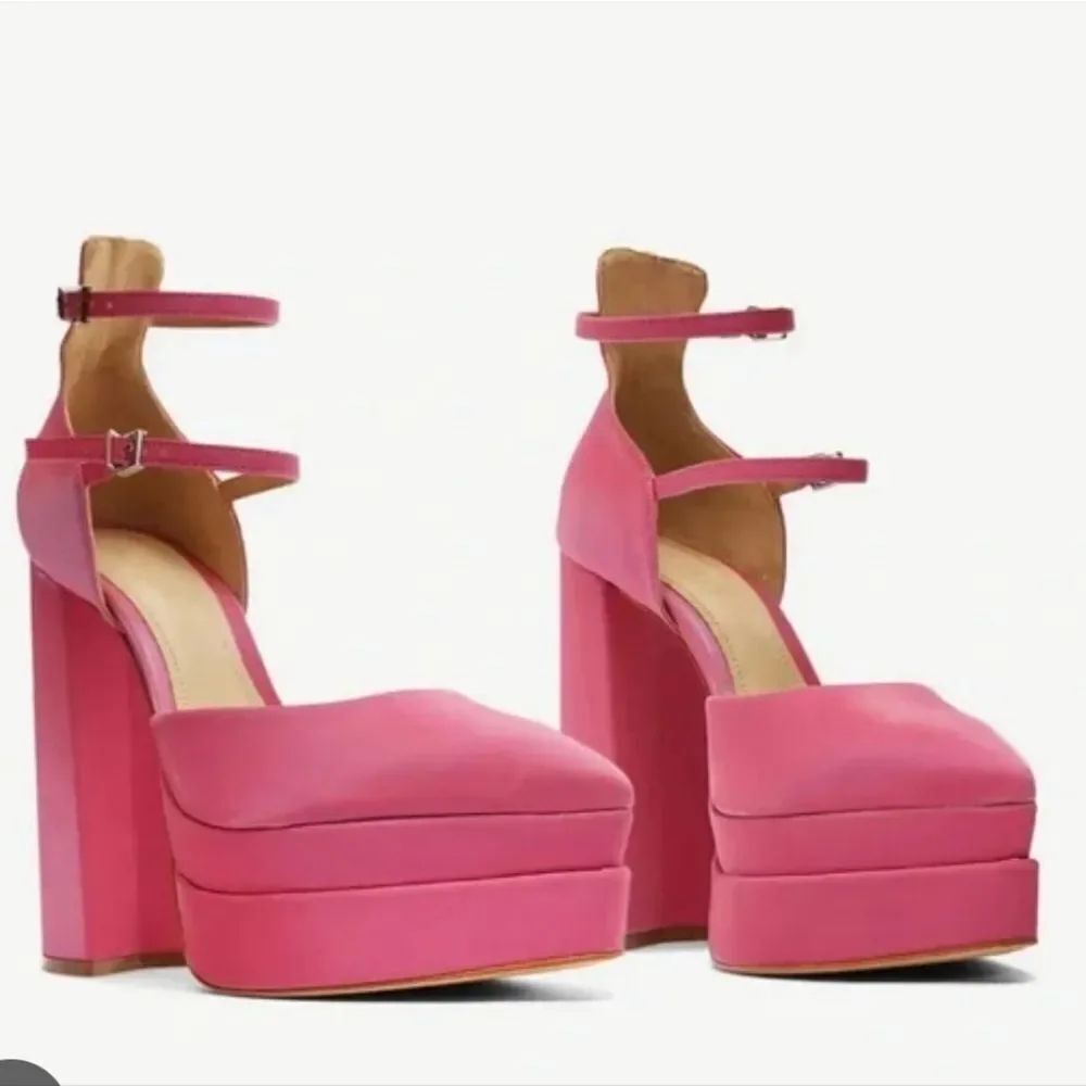 BRAND NEW SCHUTZ ELYSEE PLATFORM SEXY HIGH HEELS POINTED-TOES CHUNKY PUMPS
